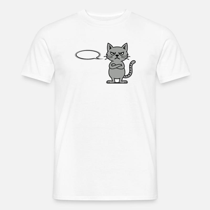 Skeptische Katze NOPE-Statement - Männer T-Shirt - undefined