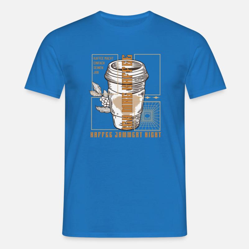 Coffee just does its job retro - Men's T-Shirt - royal blue