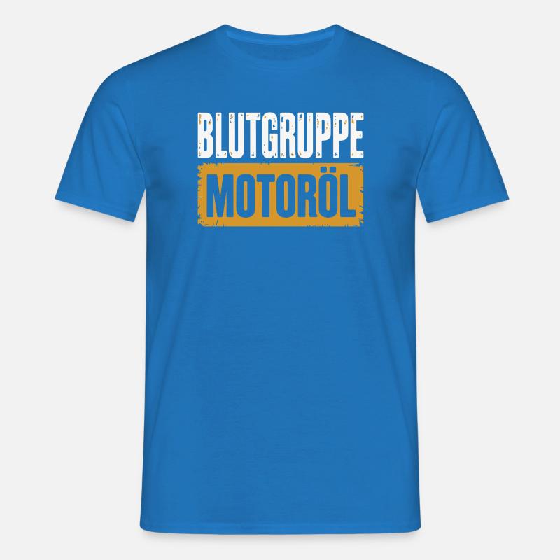 Blood Type Engine Oil Screwdriver Design - Men's T-Shirt - royal blue