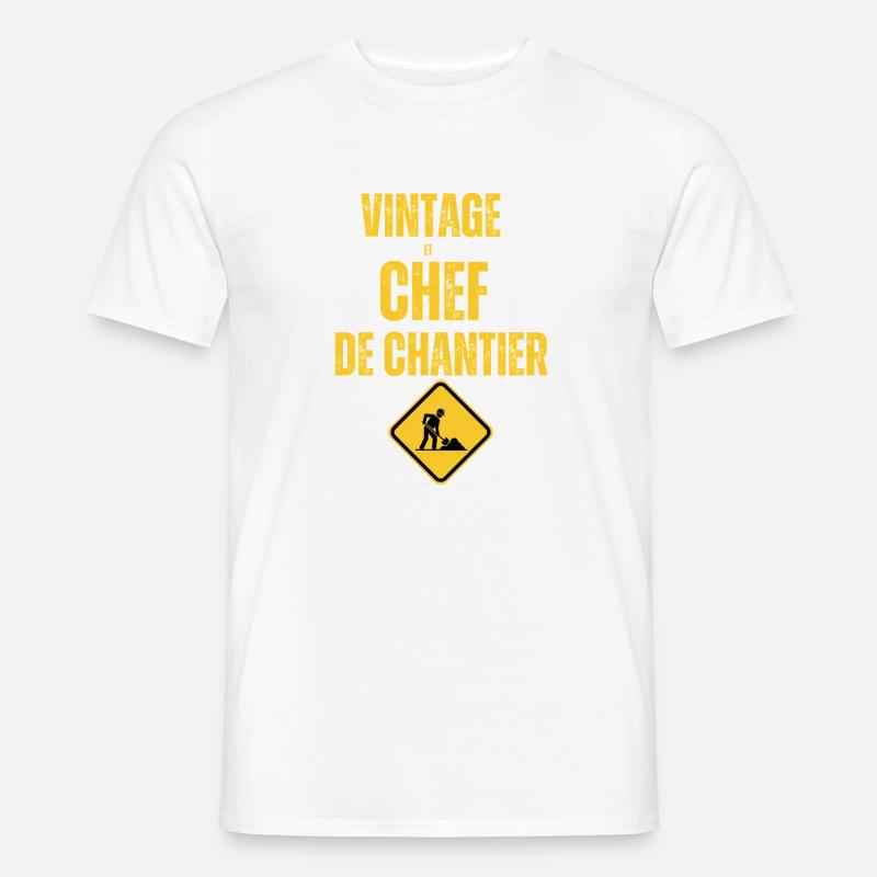 Vintage Chef de Chantier T-shirt homme