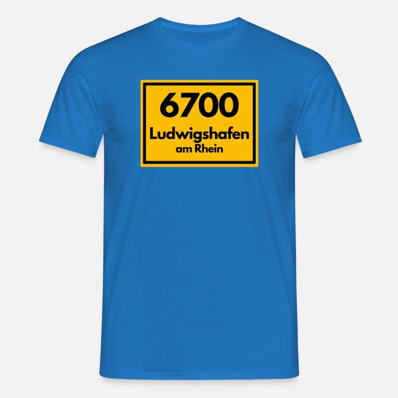 OLD POSTCODE POSTCODE RETRO 6700 LUDWIGSHAFEN - Men's T-Shirt - royal blue