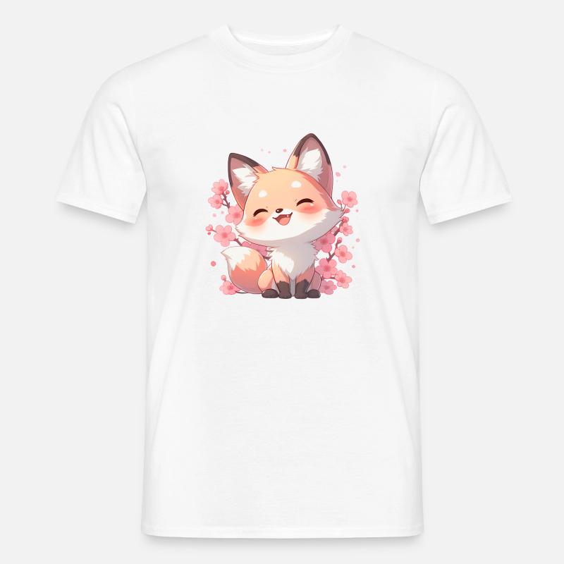 Kawaii Fox Sakura - Design Chibi de style japonais T-shirt homme