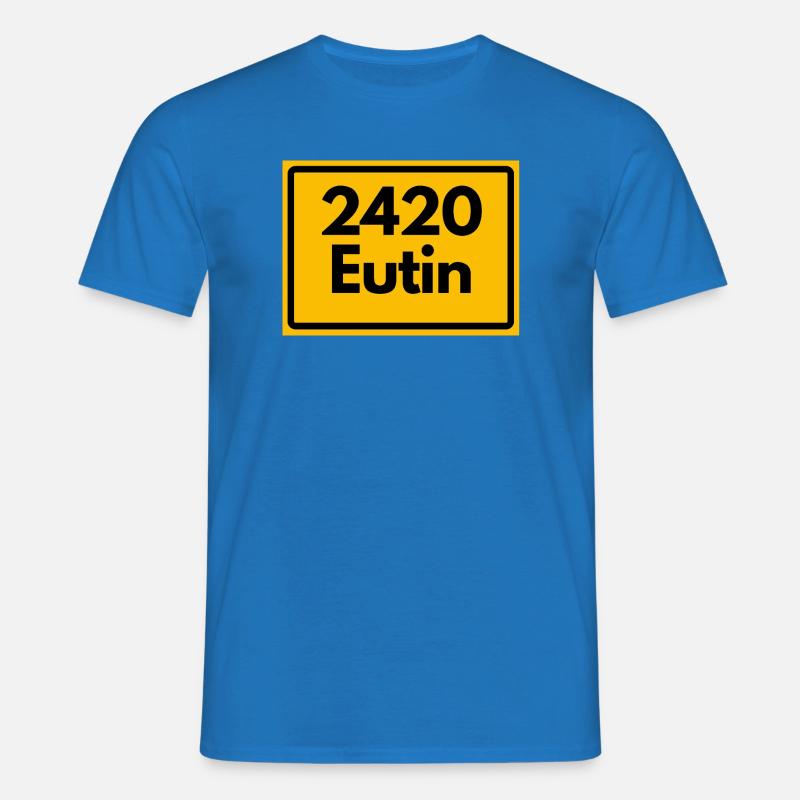 OLD POSTCODE RETRO 2420 EUTIN – SCHLOSS - Men's T-Shirt - royal blue