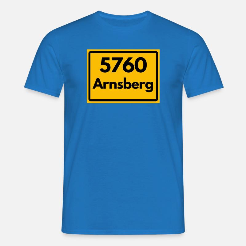OLD POSTCODE POSTCODE RETRO 5760 ARNSBERG - Men's T-Shirt - royal blue