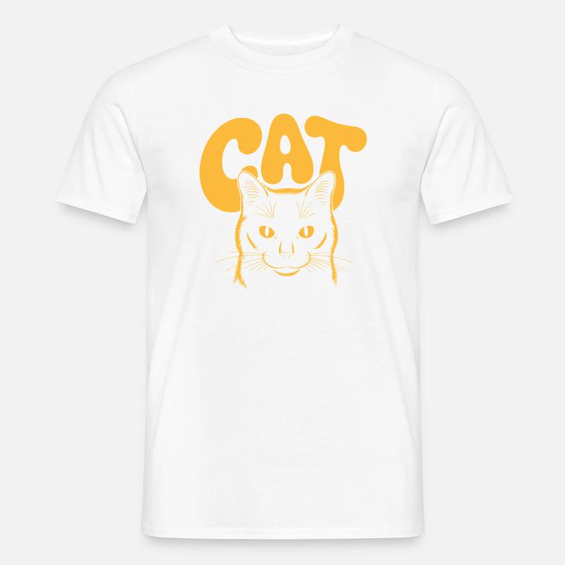 Yellow cat logo for dark backgrounds Men’s T-shirt