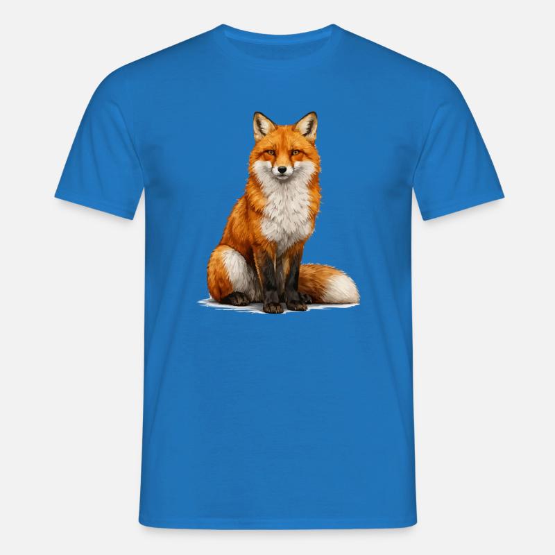 Ræv - T-shirt til herrer - kongeblå