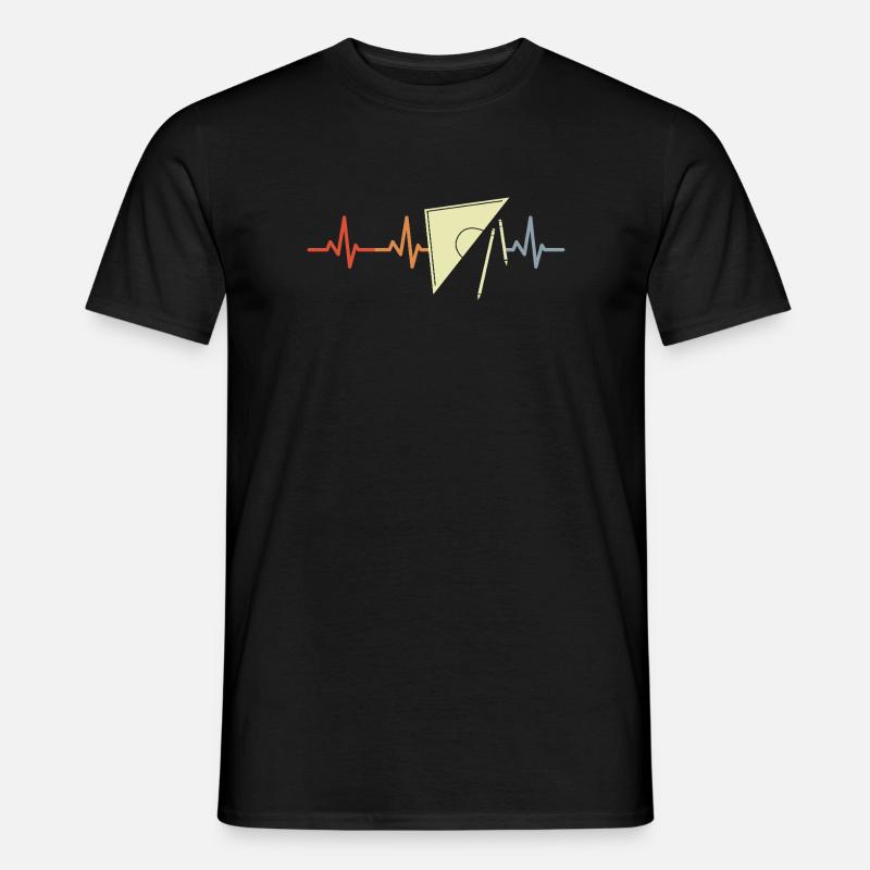 Palpitations cardiaques rétro géotriangle T-shirt homme