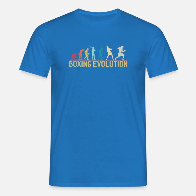 Boxing Evolution Progression Design - Men's T-Shirt - royal blue