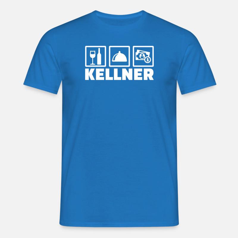Kellner - Männer T-Shirt - Royalblau