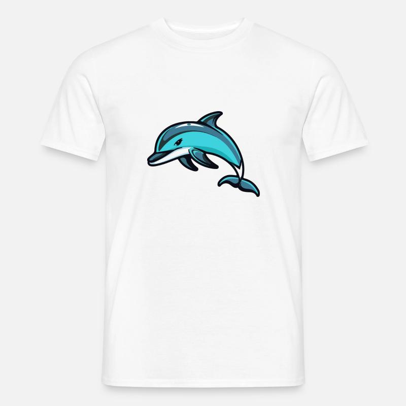 Delfin Comic - Männer T-Shirt - undefined