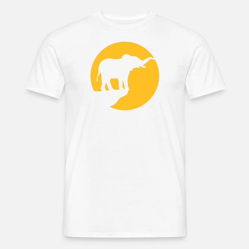 Silhouette Cliff Moon Éléphant T-shirt homme
