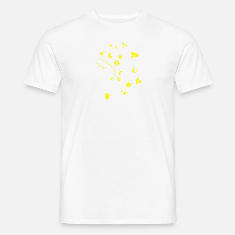 crâne avec coiffe indienne blanc et jaune T-shirt homme