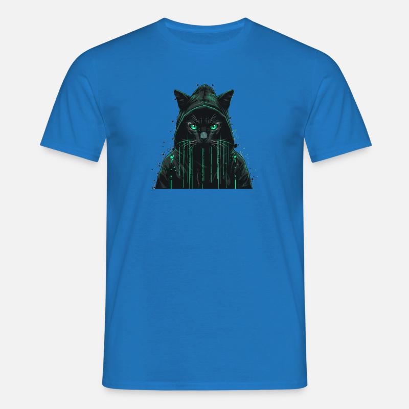 Hacker Computer Katze - Männer T-Shirt - Royalblau