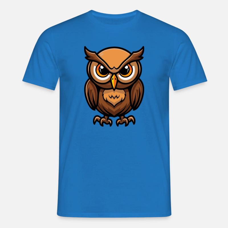 Eule Comic - Männer T-Shirt - Royalblau
