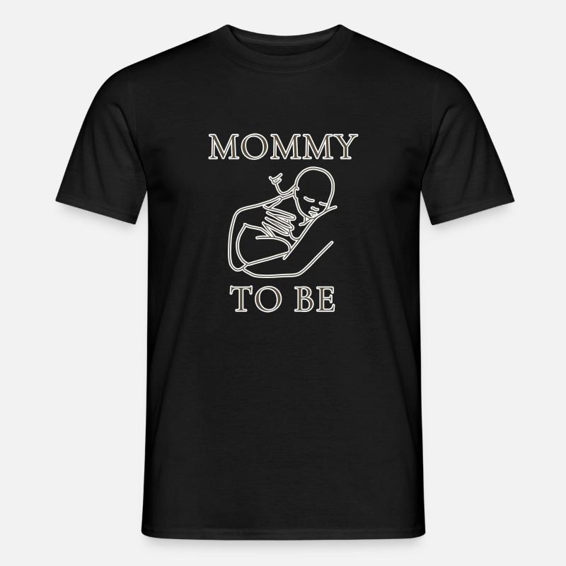Conception de silhouette de maman en devenir T-shirt homme