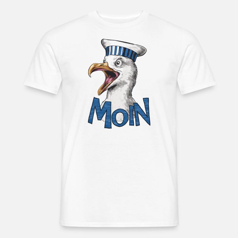 Moin Möwe - Männer T-Shirt - undefined