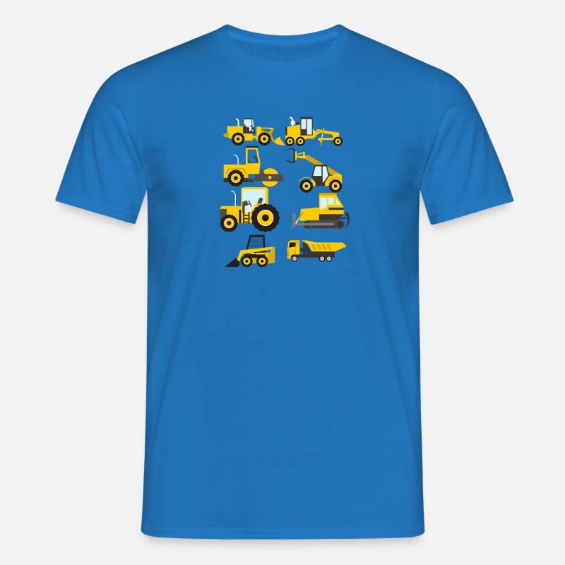 Baubagger Sammlung Funny Constructi - Männer T-Shirt - Royalblau