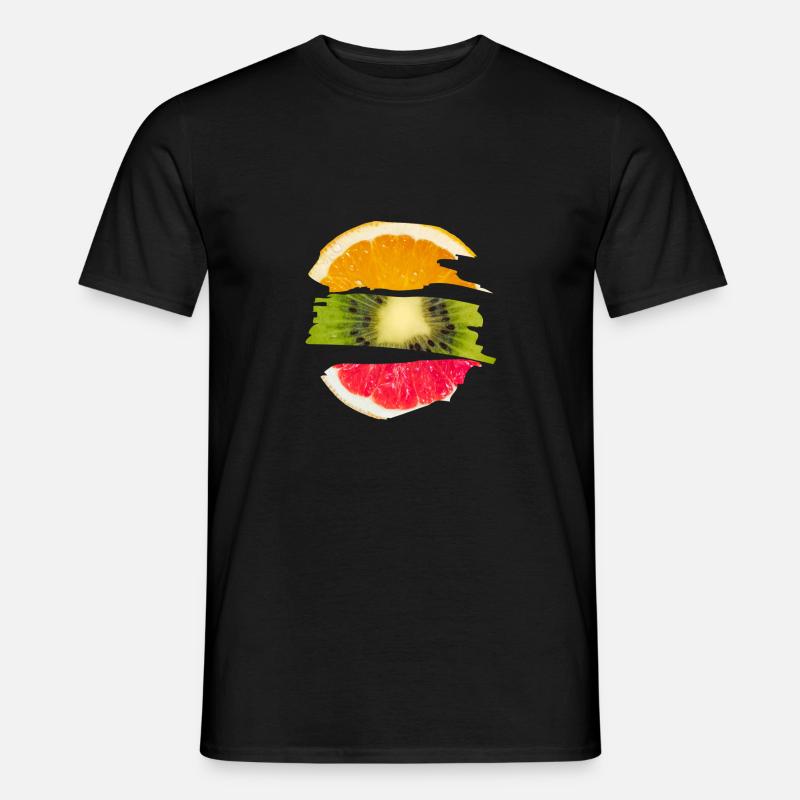 Früchte Orange Kiwi Grapefruit Obst Männer T-Shirt