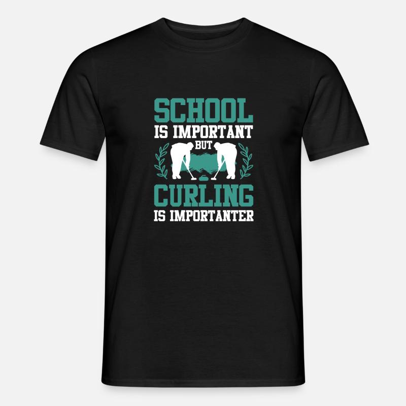 École d'équipe de curling T-shirt homme