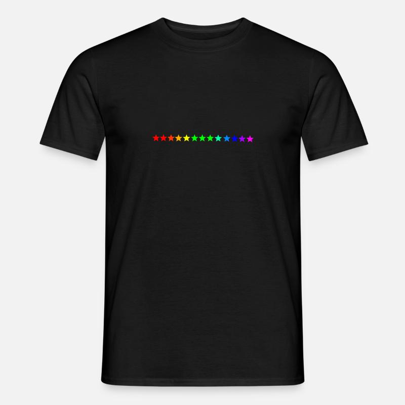 Sterne Regenbogen bunt Geschenkidee - Männer T-Shirt - undefined