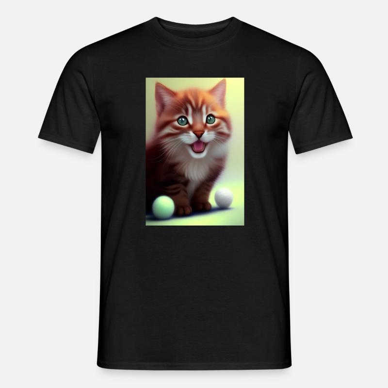 Petit bébé chat mignon T-shirt homme