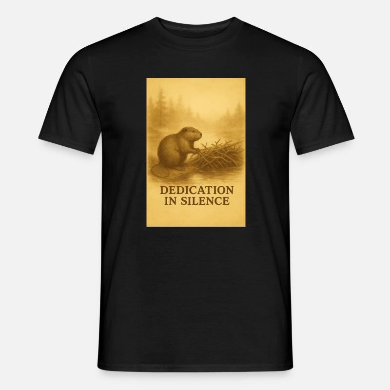 Beaver Dedication in Silence Men’s T-shirt