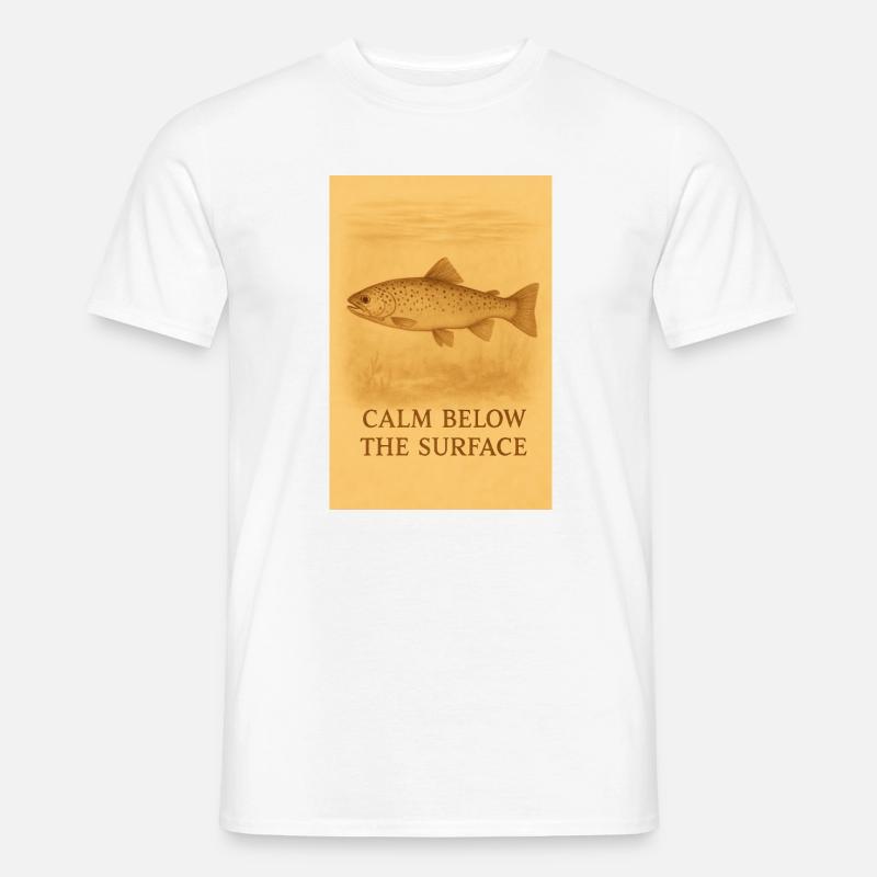 Calm Below the Surface Trout Print - Men’s T-shirt - 