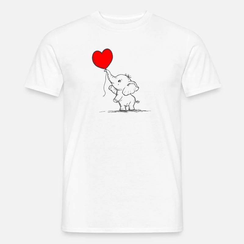 Elephant Heart Balloon Men’s T-shirt