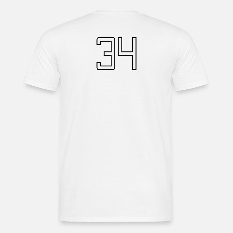 Nummer 34 (Universitätsstil) Männer T-Shirt