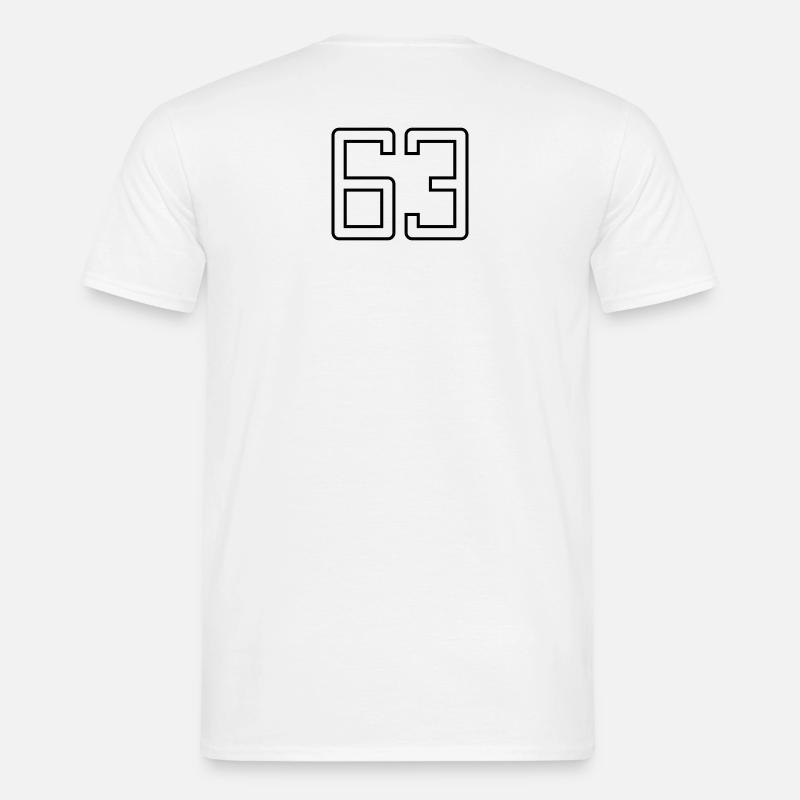Nummer 63 (Universitätsstil) Männer T-Shirt