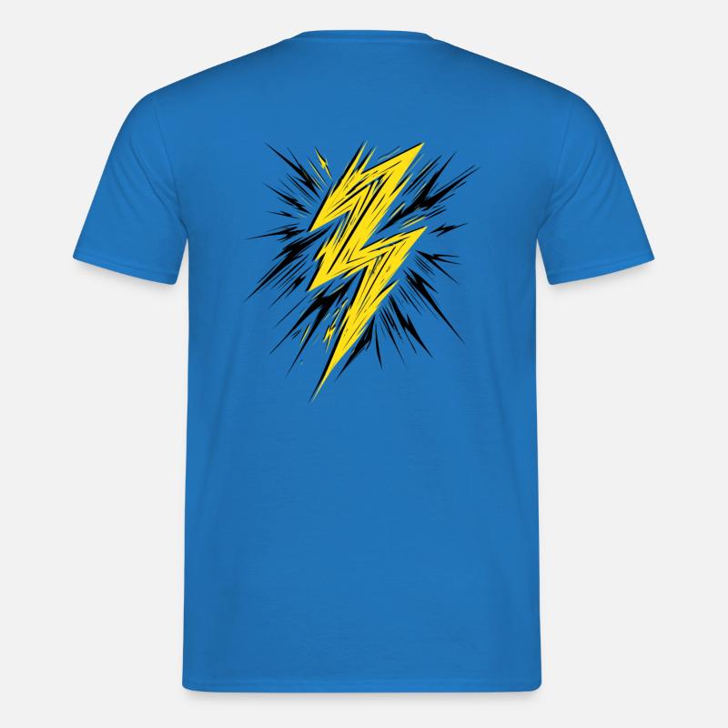 Dynamic Lightning Bolt - Männer T-Shirt - Royalblau