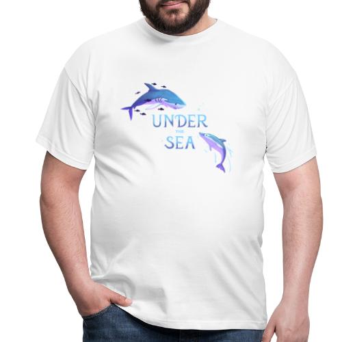 Under the Sea - Shark and Dolphin - Men's T-Shirt