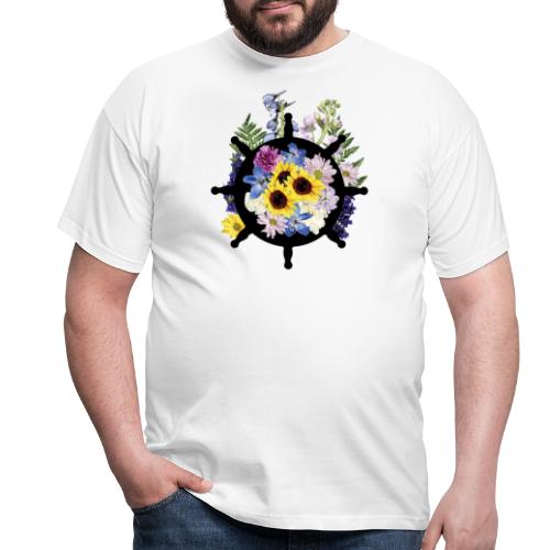 Blumen Steuerrad - Männer T-Shirt