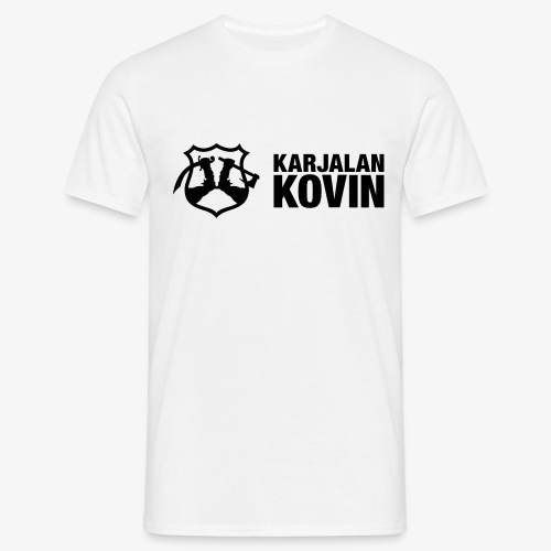 karjalan kovin logo vaaka musta - Miesten t-paita