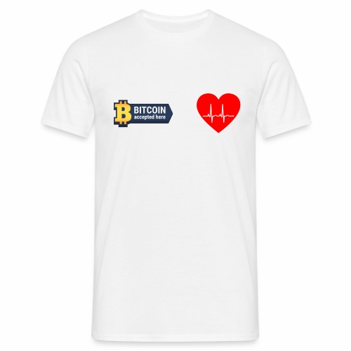 Bitcoin accepted here - Men's T-Shirt