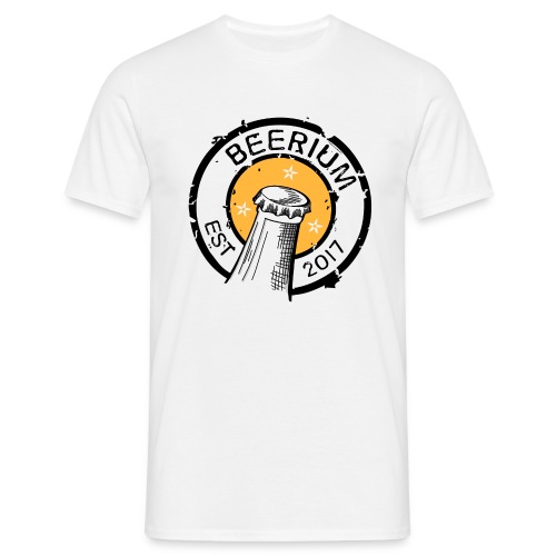 BEERIUM Logo mot vit - T-shirt herr