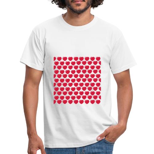 Okrągły wzór serca - Koszulka męska