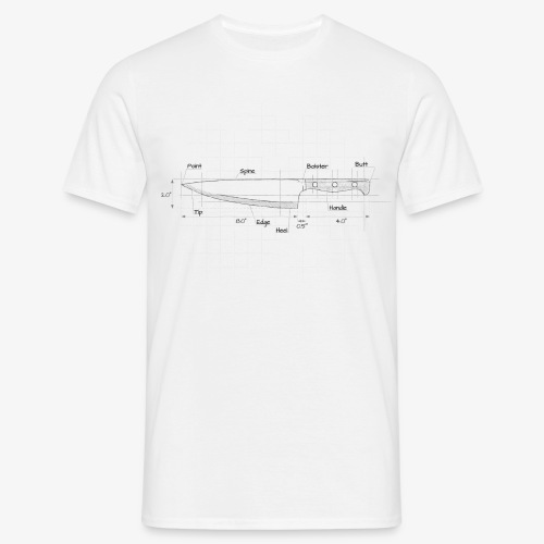 Cooks Knife Diagram - Men's T-Shirt