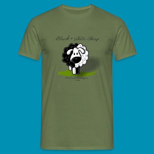 B W Sheep green png - Maglietta da uomo