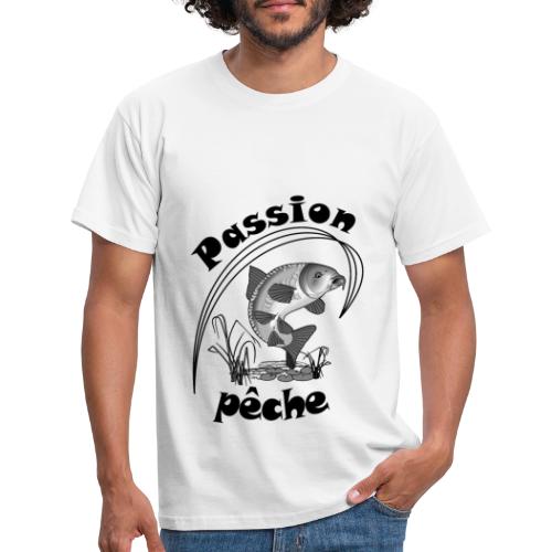 peche carpiste passion carpe tee shirt fond clair - T-shirt Homme