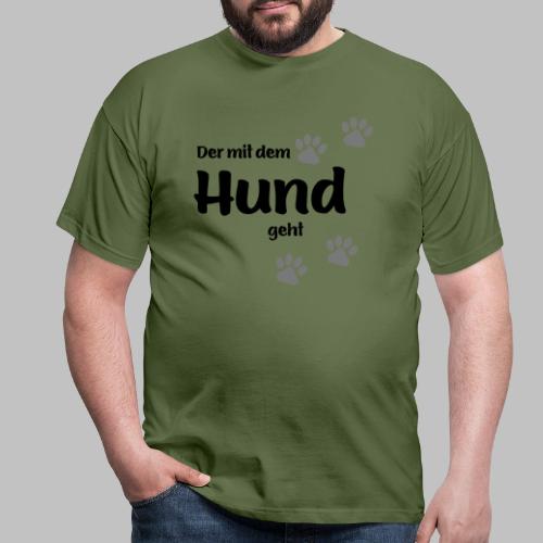 Der mit dem Hund geht - Colored Paw - Männer T-Shirt