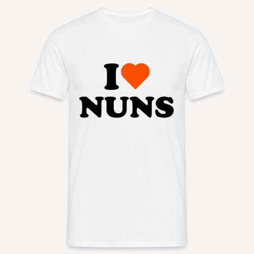 I LOVE NUNS - Herre-T-shirt