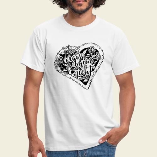 Vergissmeinnicht-Herz - Männer T-Shirt