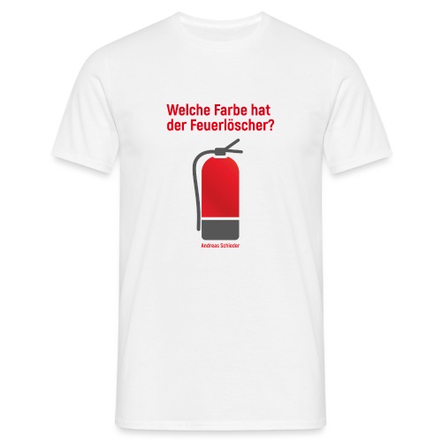 Feuerlöscher weiß - Männer T-Shirt