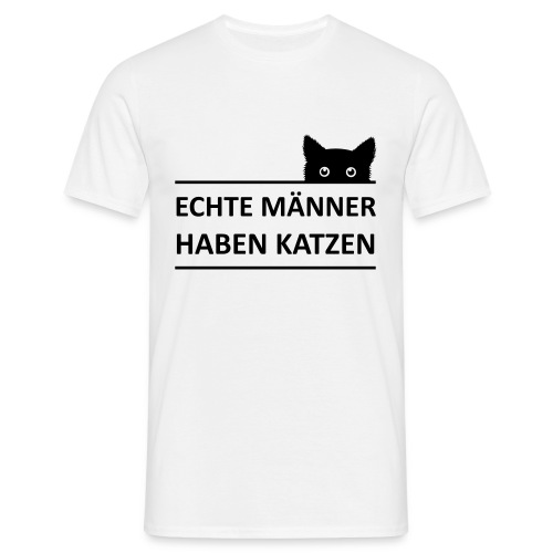 Vorschau: Echte Männer haben Katzen - Männer T-Shirt