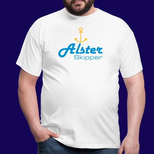 Hamburg maritim: Alster Skipper mit Anker - Männer T-Shirt