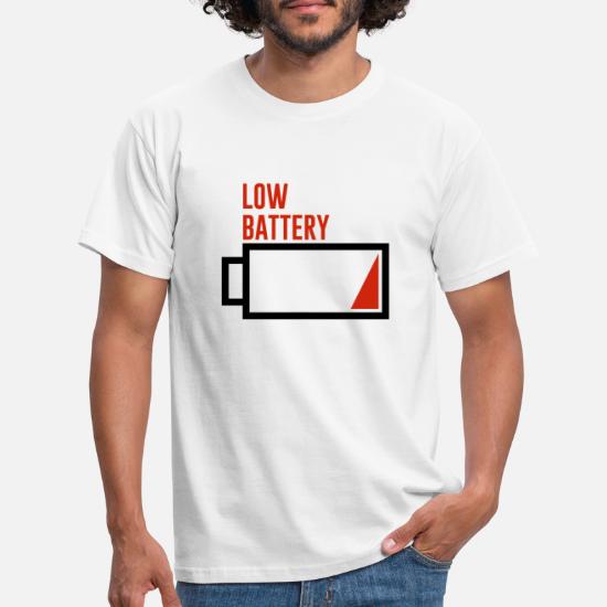 Aflojar Integral Juramento Batería baja Batería baja Sin batería' Camiseta hombre | Spreadshirt