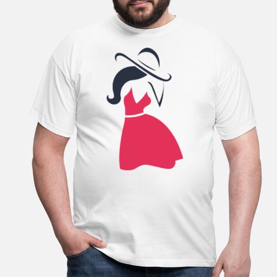 Vestido de mujer sombrero mujer dama silueta regalo' Camiseta hombre |  Spreadshirt