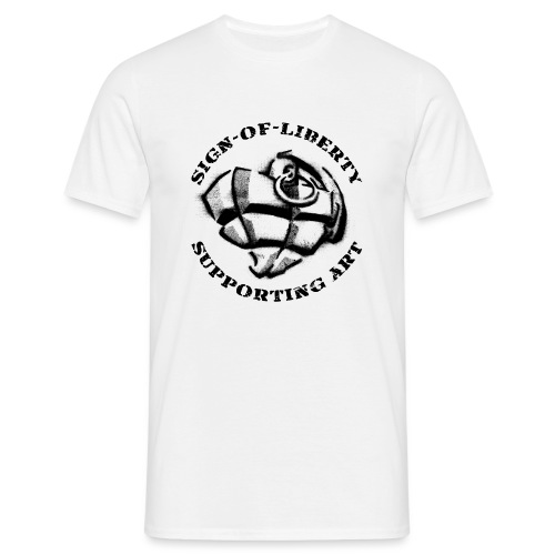 Sign-of-Liberty Supporting Art schwarz - Männer T-Shirt