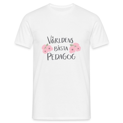 Världens bästa pedagog - blommor - T-shirt herr